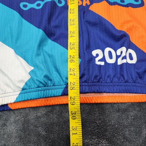 Chrome Cycling Shirt Men's Zip Pockets Fight Kids Cancer Short Sleeve Size 2XL - Picture 12 of 16